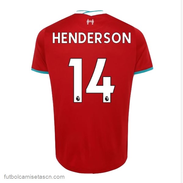 Camiseta Liverpool NO.14 Henderson 1ª 2020/21 Rojo